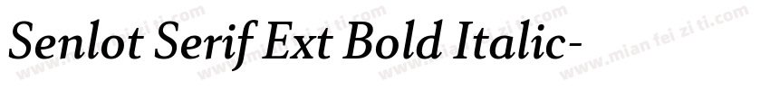 Senlot Serif Ext Bold Italic字体转换